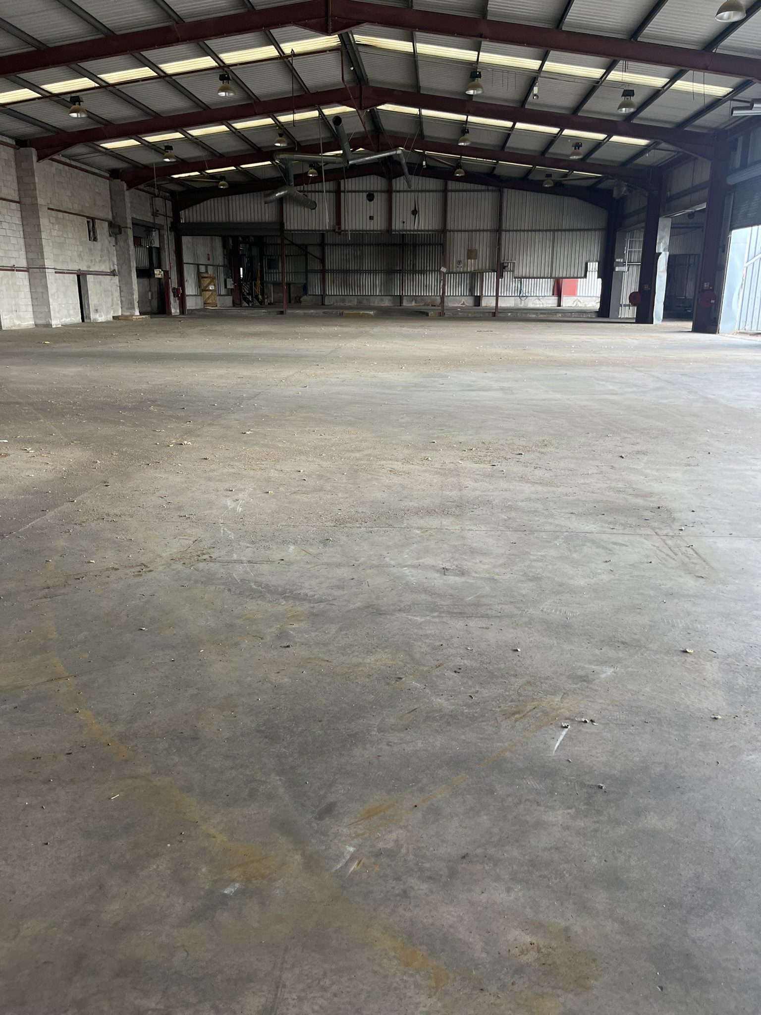 Empty warehouse interior at MTS Storage