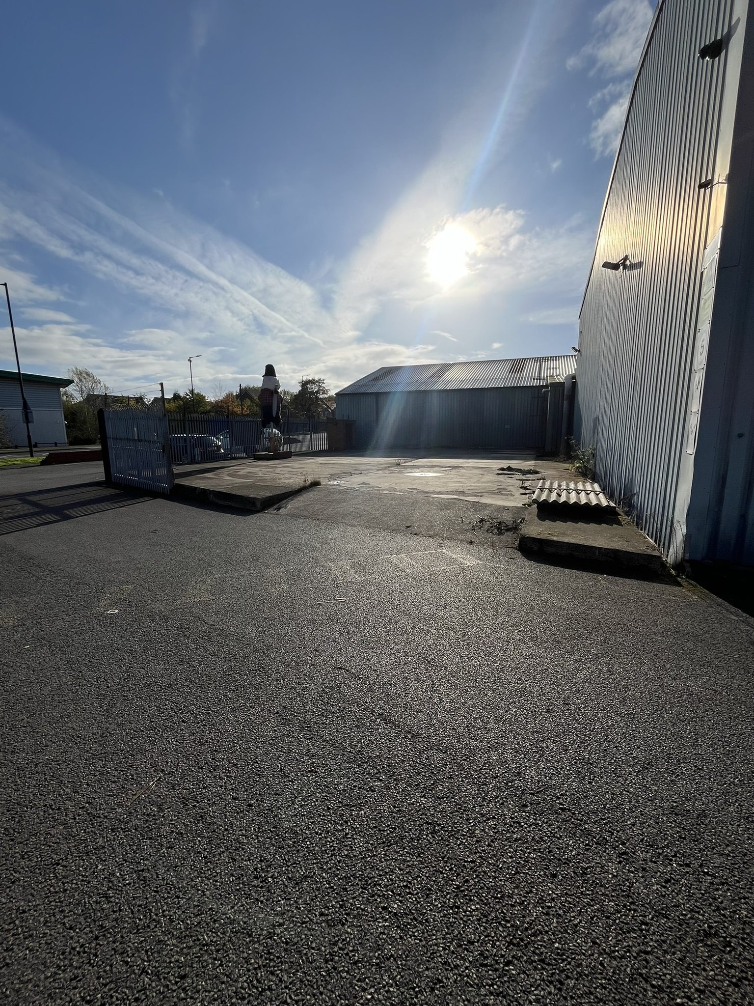 Sunlit yard at MTS Storage